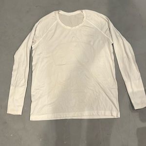 Lululemon white swiftly XL long sleeve top size 14